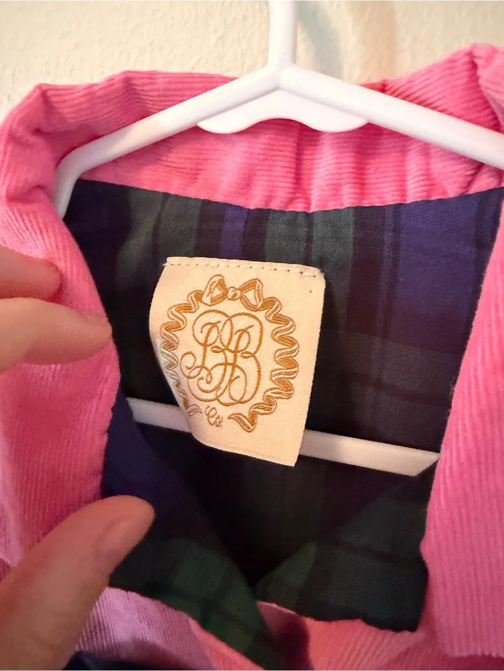 The Beaufort Bonnet Company Pink Corduroy Cape Coat